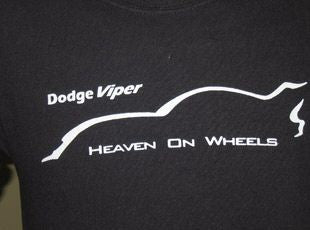 DODGE VIPER HEAVEN ON WHEELS car auto speed BW SHIRT