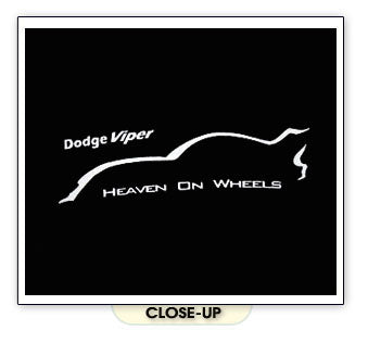 DODGE VIPER HEAVEN ON WHEELS car auto speed BW SHIRT