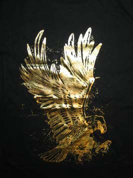 EAGLE DISTRESSED GOLD FOIL retro emo vintage BGF SHIRT