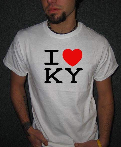 I HEART KY kentucky new york louisville funny W2C SHIRT