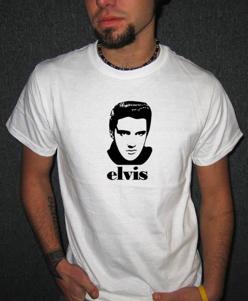 ELVIS PRESLEY FACE king rock n roll las vegas WB SHIRT