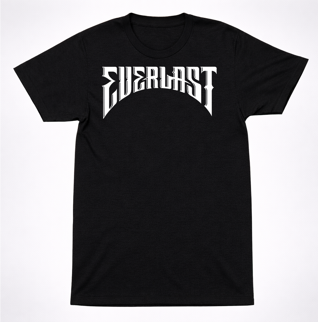 Everlast Logo Shirt Hip Hop Rock Crossover Band Classic Black Shirt