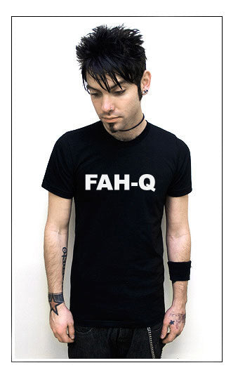 FAH-Q slang cuss curse swear funny retro emo BW SHIRT