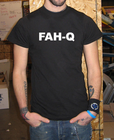 FAH-Q slang cuss curse swear funny retro emo BW SHIRT