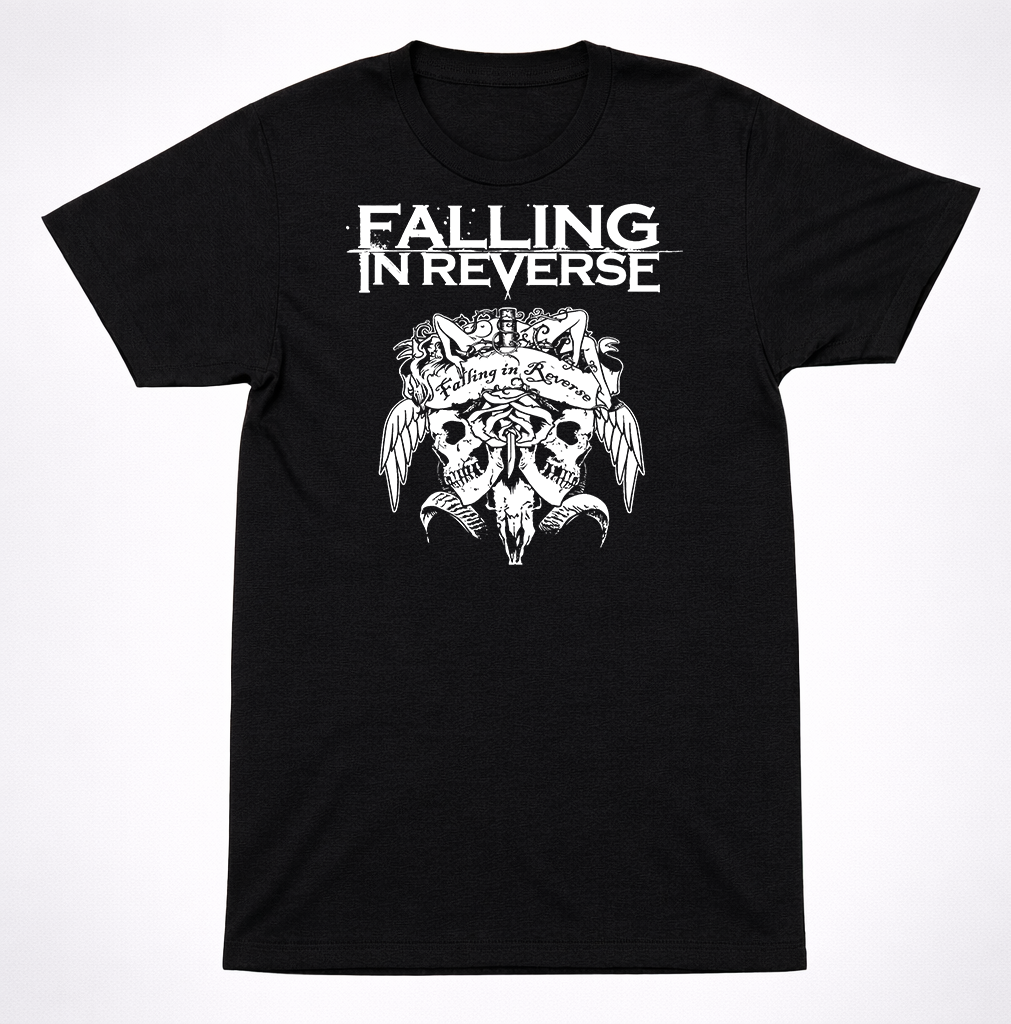 Falling in Reverse Star Logo Graphic T-Shirt – Post Hardcore Rock Band Merch