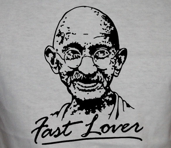 FAST LOVER ghandi funny india retro peace new WB SHIRT