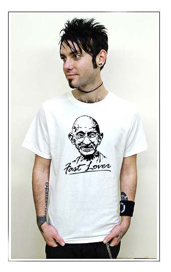 FAST LOVER ghandi funny india retro peace new WB SHIRT