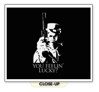 DIRTY HARRY YOU FEELIN LUCKY clint eastwood BW SHIRT