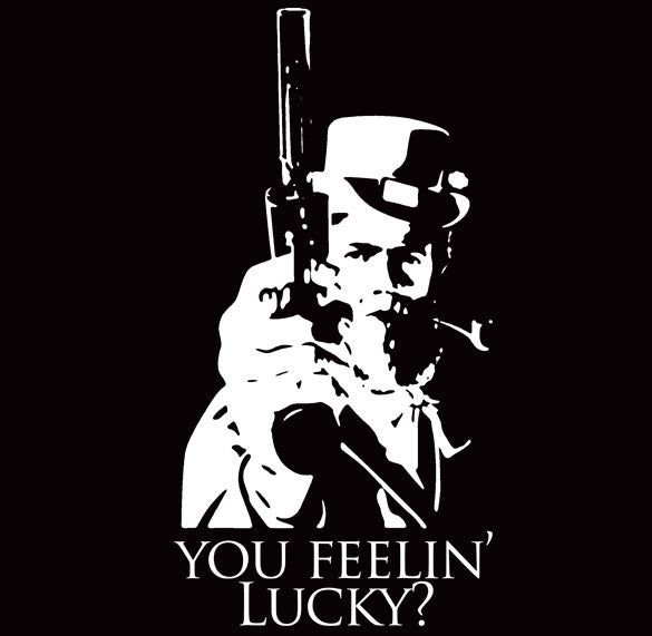 DIRTY HARRY YOU FEELIN LUCKY clint eastwood BW SHIRT