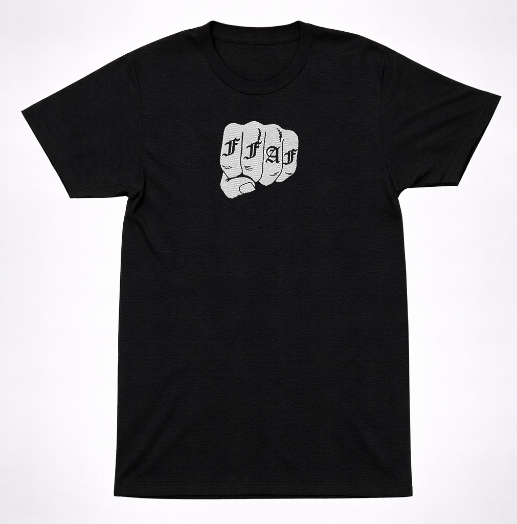 Funeral For A Friend Knuckles T-Shirt Black Fist Logo Emo Post-Hardcore Tee