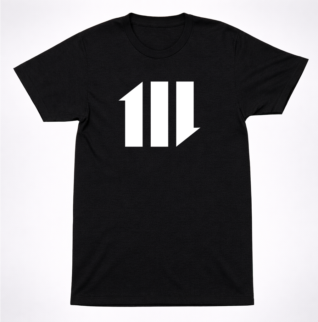 Finger Eleven Logo Shirt Alternative Rock Band Minimal Symbol Black Shirt