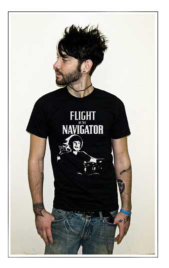 FLIGHT OF THE NAVIGATOR retro film vintage emo BW SHIRT