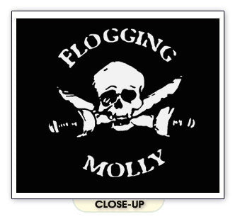 FLOGGING MOLLY SKULL drunken lullabies float BW SHIRT