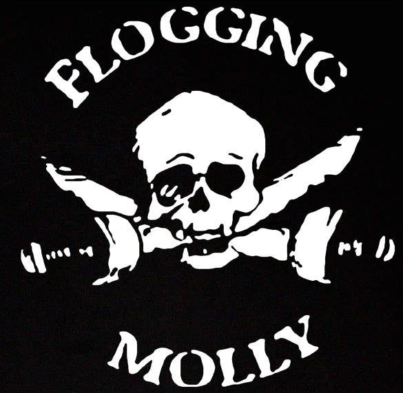 FLOGGING MOLLY SKULL drunken lullabies float BW SHIRT