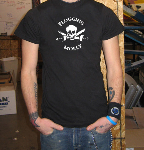 FLOGGING MOLLY SKULL drunken lullabies float BW SHIRT