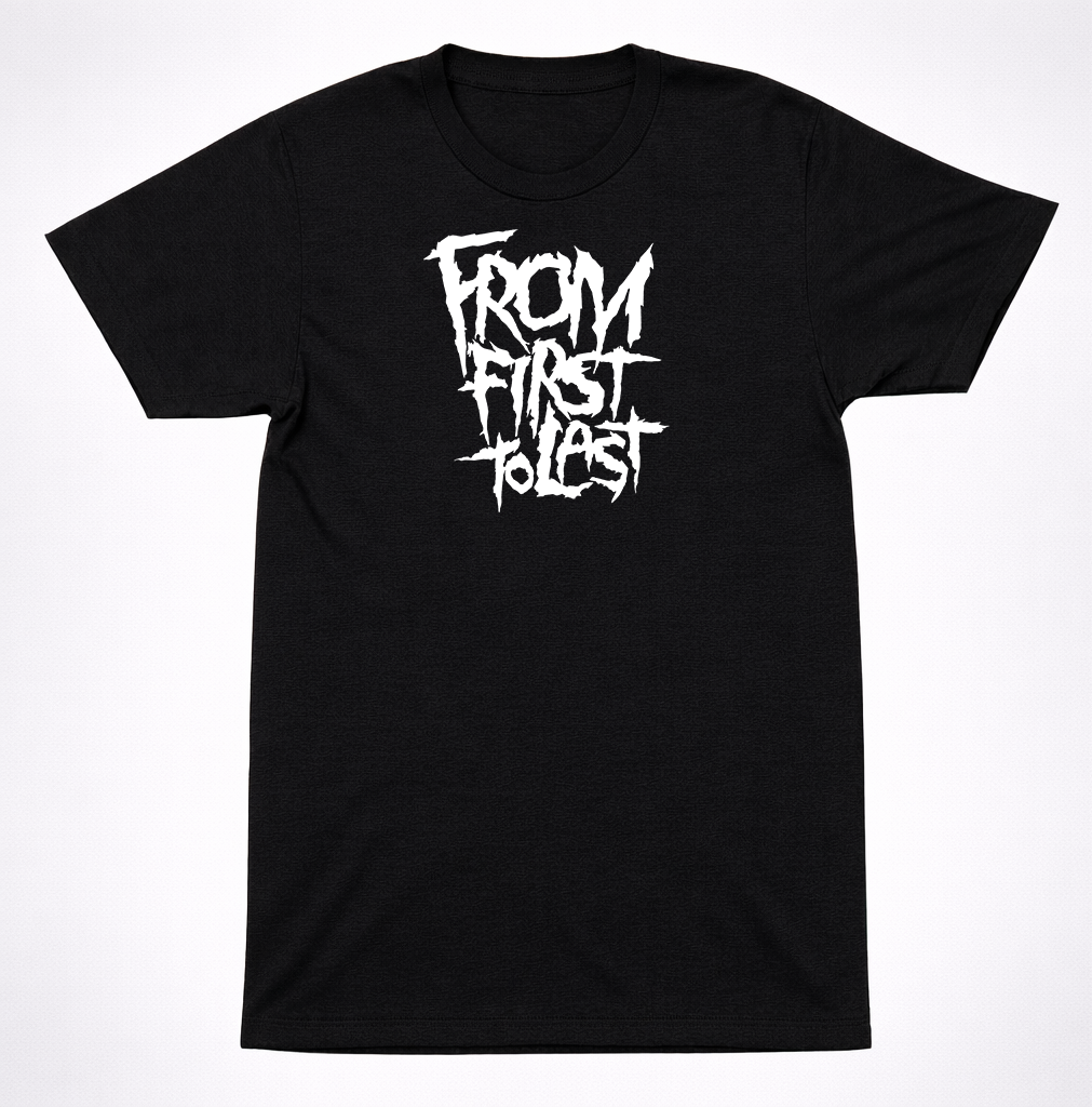 From First To Last T-Shirt Black Jagged Logo Post-Hardcore Emo Band Tee