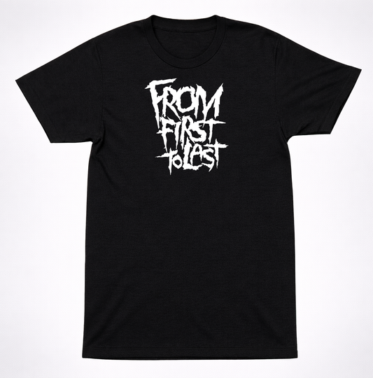 From First To Last T-Shirt Black Jagged Logo Post-Hardcore Emo Band Tee