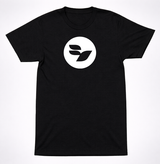 Further Seems Forever White Circle Logo Shirt Emo Indie Rock Band Black Shirt