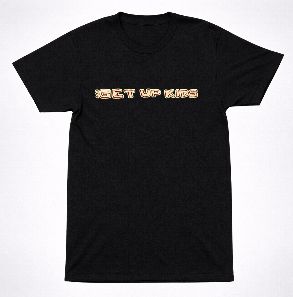 The Get Up Kids cartoon Text Logo T Shirt Midwest Emo Punk Milo Unisex Tee