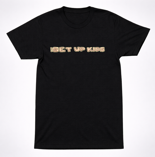 The Get Up Kids cartoon Text Logo T Shirt Midwest Emo Punk Milo Unisex Tee