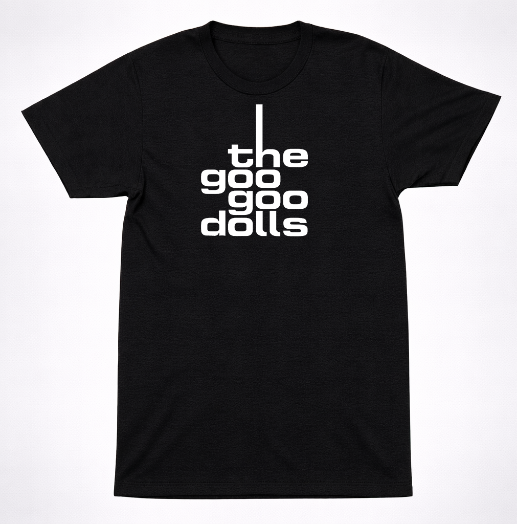 Goo Goo Dolls Logo Shirt Alternative Rock Band Minimal Black Graphic Shirt