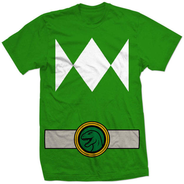 Green Power Ranger Costume Shirt Tommy Oliver Dragonzord Power Rangers Unisex Cosplay Tee