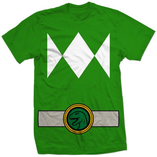 Green Power Ranger Costume Shirt Tommy Oliver Dragonzord Power Rangers Unisex Cosplay Tee