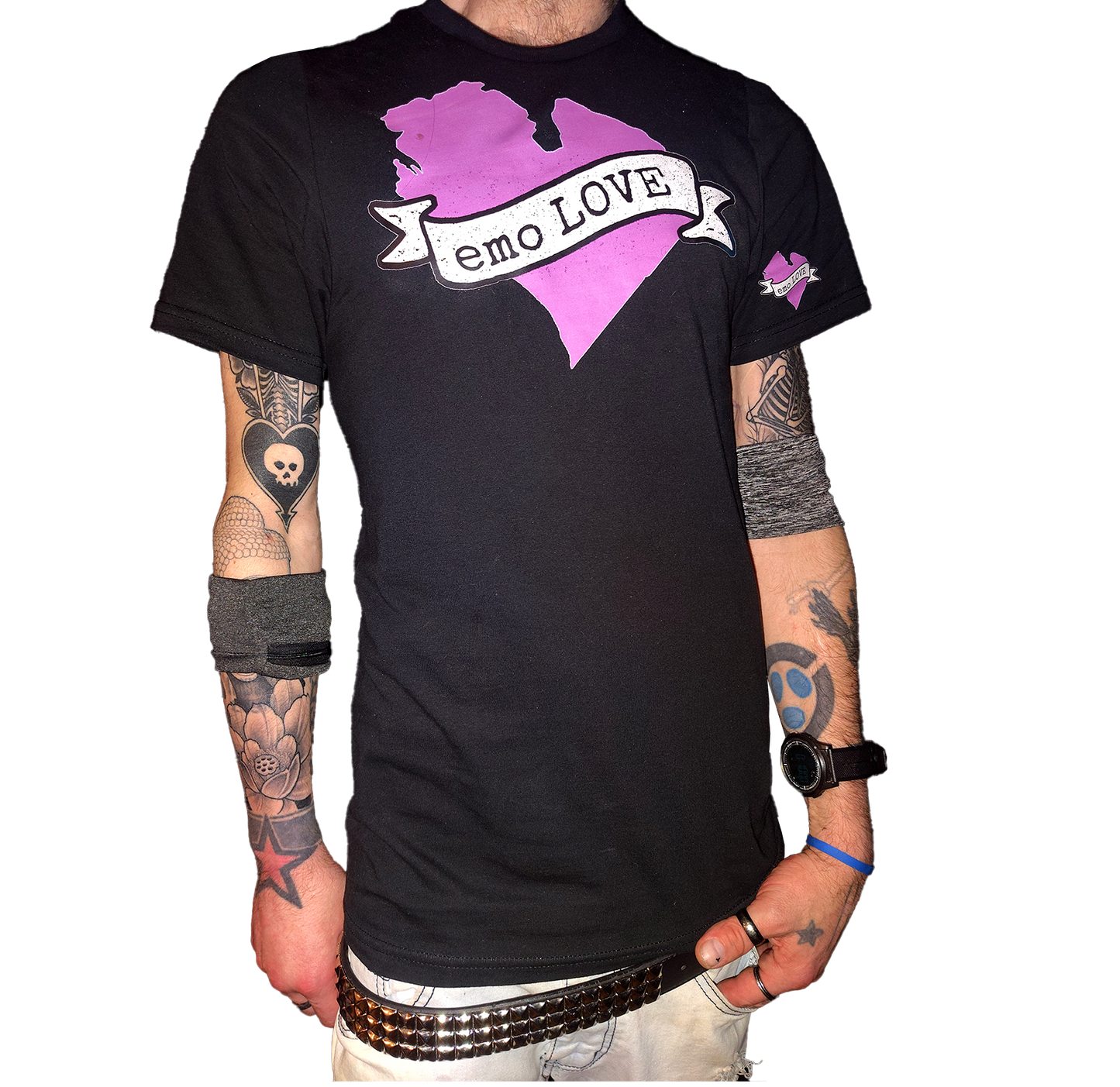 Emo Love Michigan Heart Graphic Tee – State Pride Scene Style SHIRT