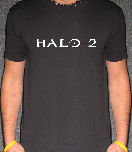 HALO 2 TEXT video game mlg gamer xbox live BW SHIRT