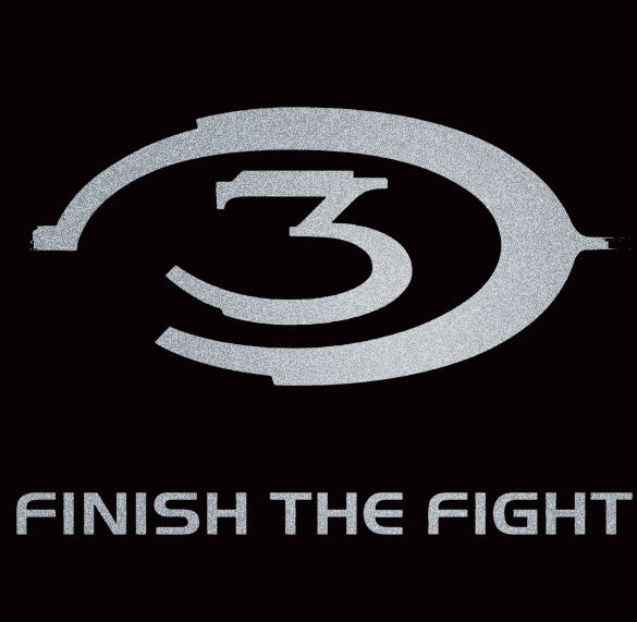 HALO 3 FINISH THE FIGHT SILVER FOIL video game SHIRT