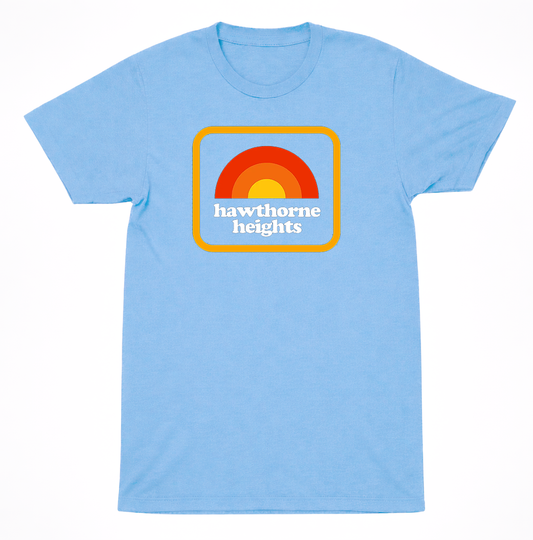 Hawthorne Heights Retro Sun Sunset T Shirt Emo Post Hardcore Band Tee