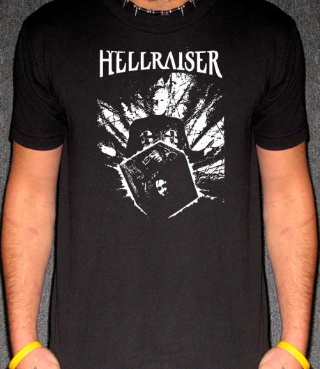 HELLRAISER CUBE pinhead horror classic movie BW SHIRT