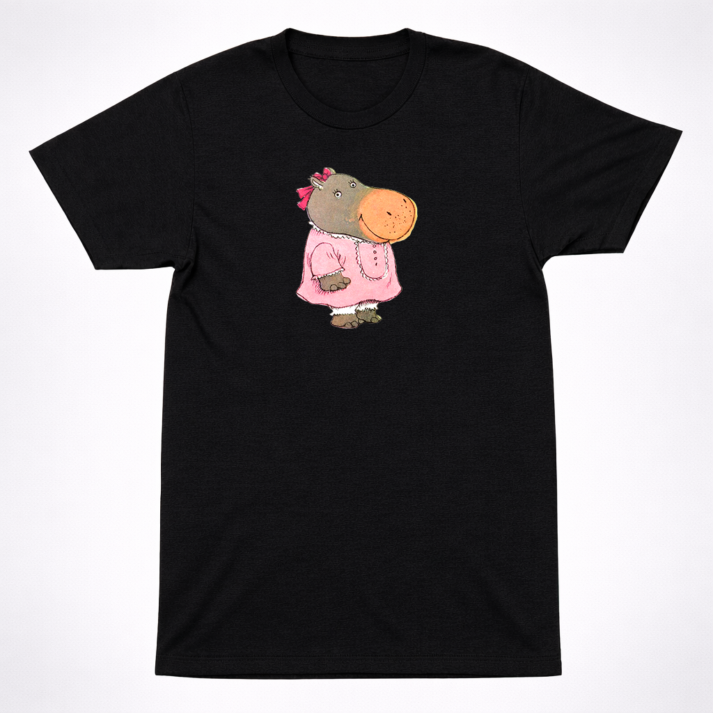 Richard Scarry Hilda Hippo Shirt Kids Book Character Cartoon Vintage Tee