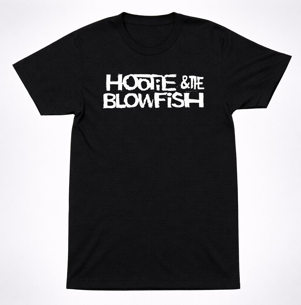 Hootie & the Blowfish Distressed Text Logo Shirt 90s Rock Alternative Band