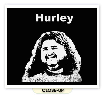 LOST HURLEY character season drama tv show BW SHIRT