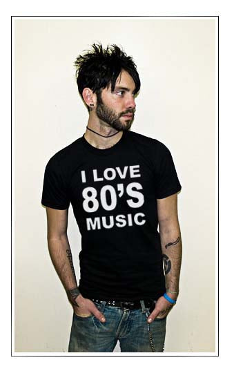 I LOVE 80'S MUSIC new wave glam dance synth retro SHIRT