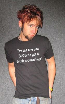 I'M THE ONE YOU BLOW TO DRINK bartender alcohol BW SHIRT