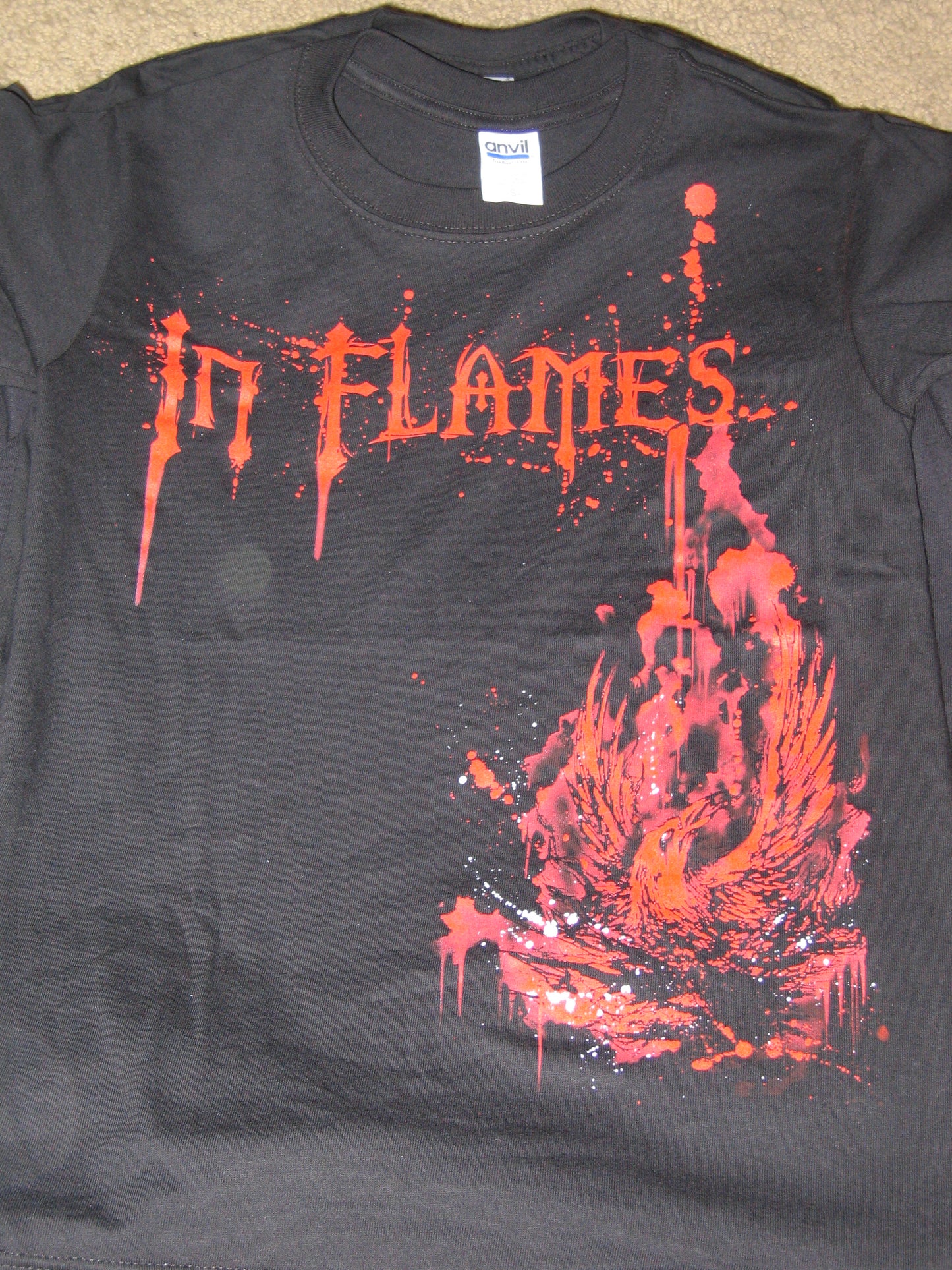 IN FLAMES FIRE death metal tour swedish band BR SHIRT