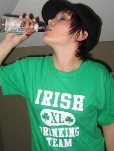 IRISH DRINKING TEAM party alcohol frat ireland GW SHIRT