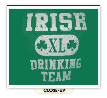 IRISH DRINKING TEAM party alcohol frat ireland GW SHIRT