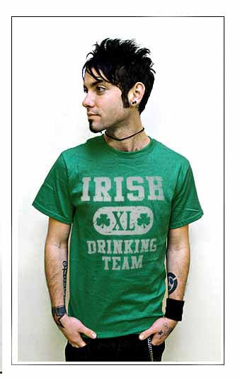 IRISH DRINKING TEAM party alcohol frat ireland GW SHIRT