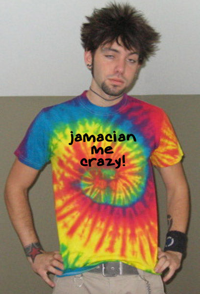 JAMACIAN ME CRAZY reggae rasta funny hippie TD SHIRT