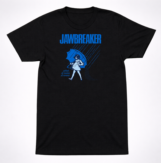 Jawbreaker When It Rains It Roars SALT T-Shirt Blue Umbrella Punk Emo Band Tee
