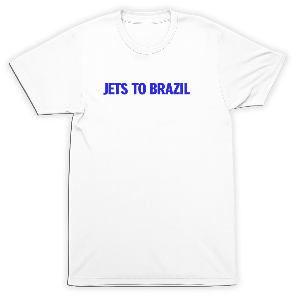 Jets to Brazil Text Logo T-Shirt Emo Indie Rock Post-Hardcore Black Tee
