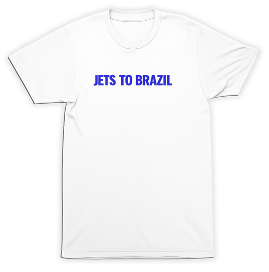 Jets to Brazil Text Logo T-Shirt Emo Indie Rock Post-Hardcore Black Tee