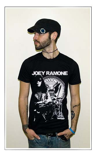 JOEY RAMONE punk rock ramones retro vintage BW SHIRT