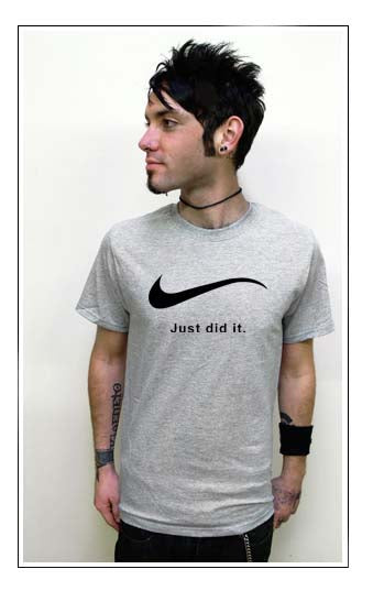 JUST DID IT funny nike sex party bar humor GYB SHIRT