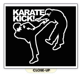 KARATE KICK funny kung fu martial arts fight BW SHIRT