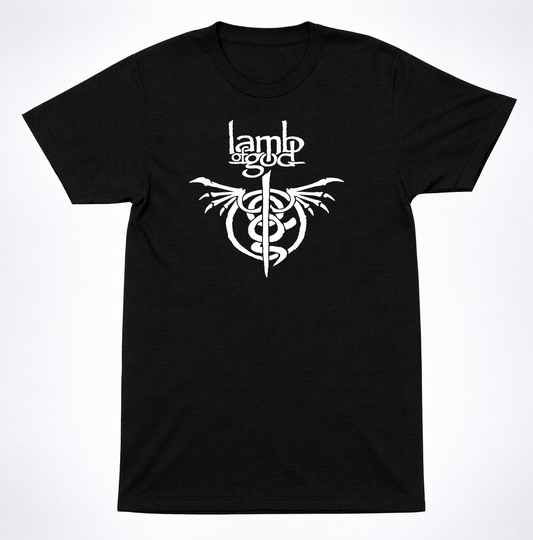 Lamb of God Logo Shirt Heavy Metal Groove Metal Band Classic Black Shirt