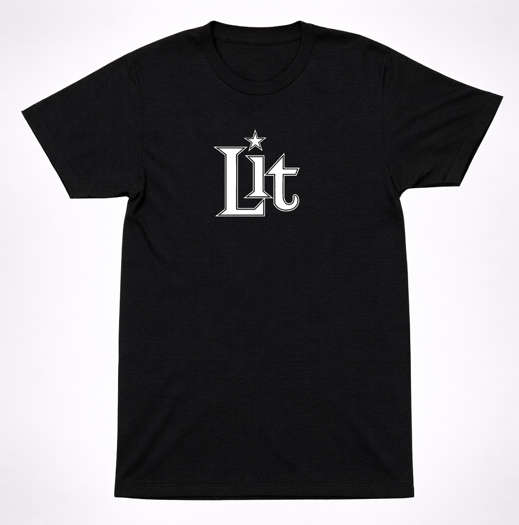 Lit Star Logo Shirt 90s Alternative Rock Band Minimal Black Shirt